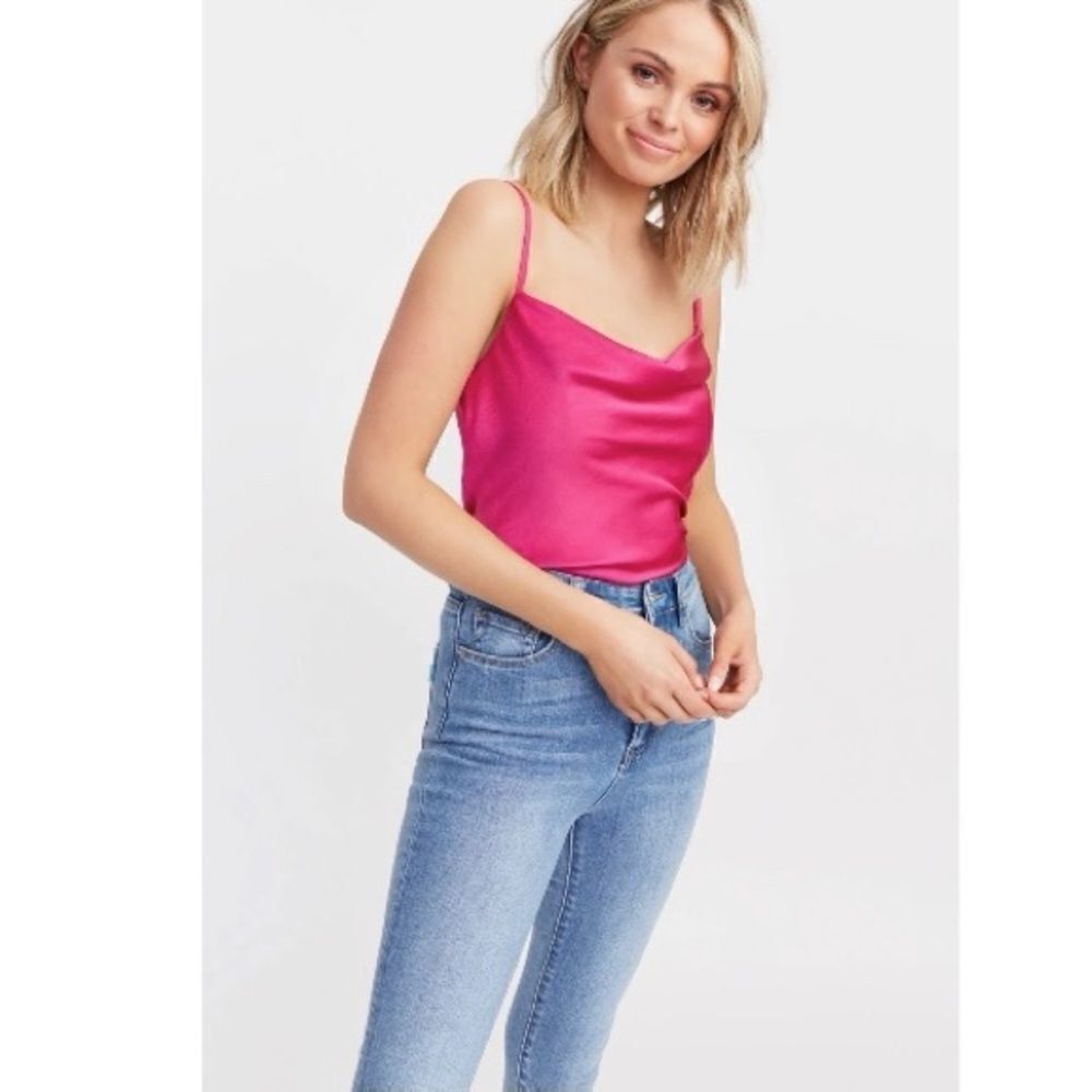 Kookaï Hot Pink/Fuchsia Cowl Neck Camisole